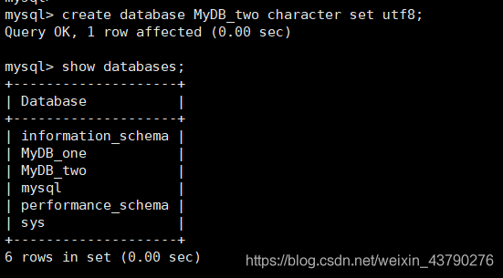 MySQL创建数据库和创建数据表