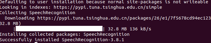 Linux下使用pip安装SpeechRecognition连接超时解决办法