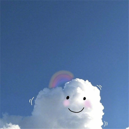 反emo无敌治愈的云朵图片唯美高清 晚风踩着云朵月亮贩售快乐