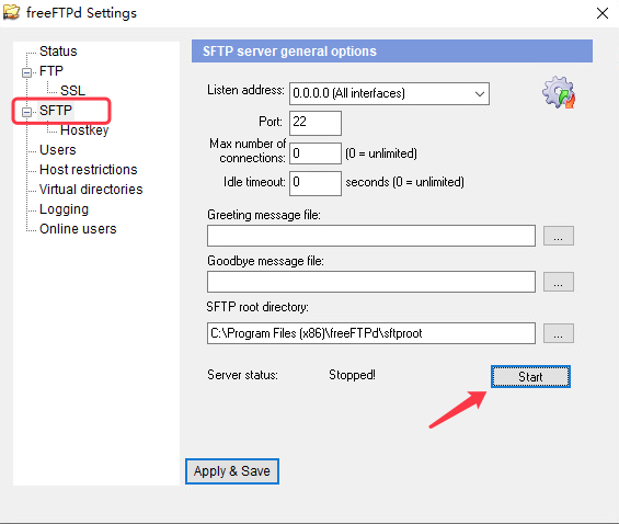 内网搭建 SFTP 服务器