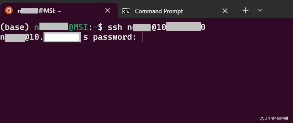 使用SSH连接至Windows时的用户名与密码以及IP配置