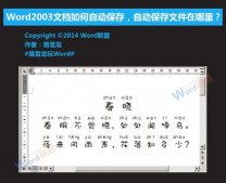Word2003如何自动保存文档?