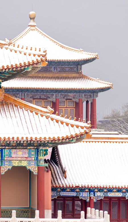 雪中故宫氛围感拉满雪景壁纸 一下雪故宫就变成了紫禁城