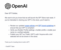 OpenAI GPT商店计划下周推出