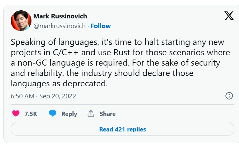 Rust越来越流行了！盘点使用Rust的五大项目